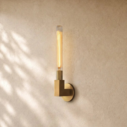 Cennela Candlestick Series Wall Sconce - Single / Lacquered Burnished Brass