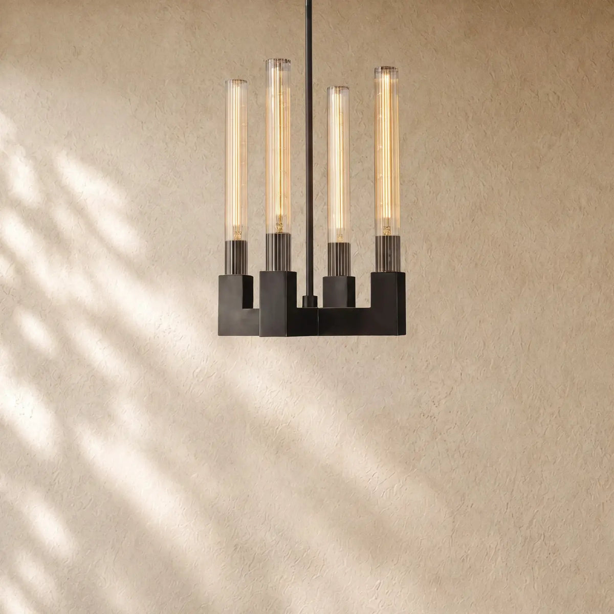 Cennela Glass Pendant - Matte Black