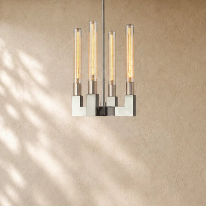Cennela Glass Pendant - Polished Nickel