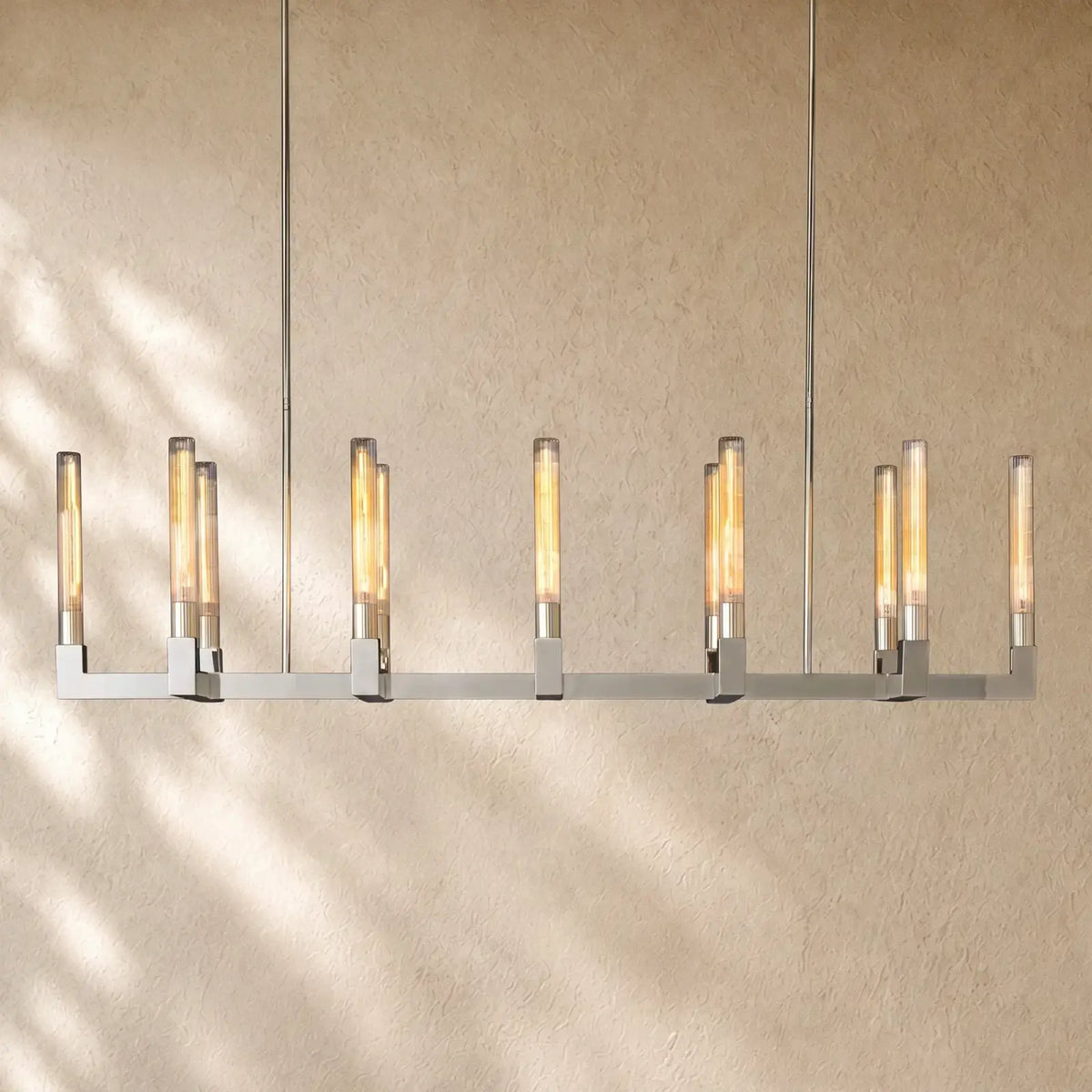 Cennela Linear Chandelier 55’’ 67’’ - 55’’ / Nickle