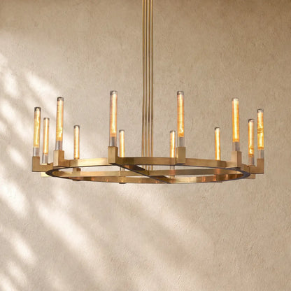Cennela Round Chandelier 36’’,48’’,60’’,72’’ - 60’’ / Brass