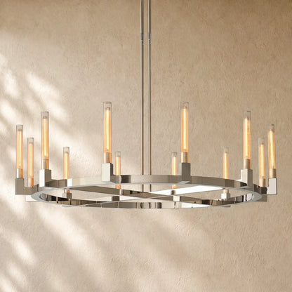 Cennela Round Chandelier 36’’,48’’,60’’,72’’ - 60’’ / Nickle