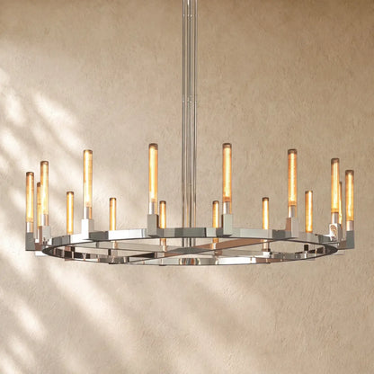 Cennela Round Chandelier 36’’,48’’,60’’,72’’ - 72’’ / Nickle