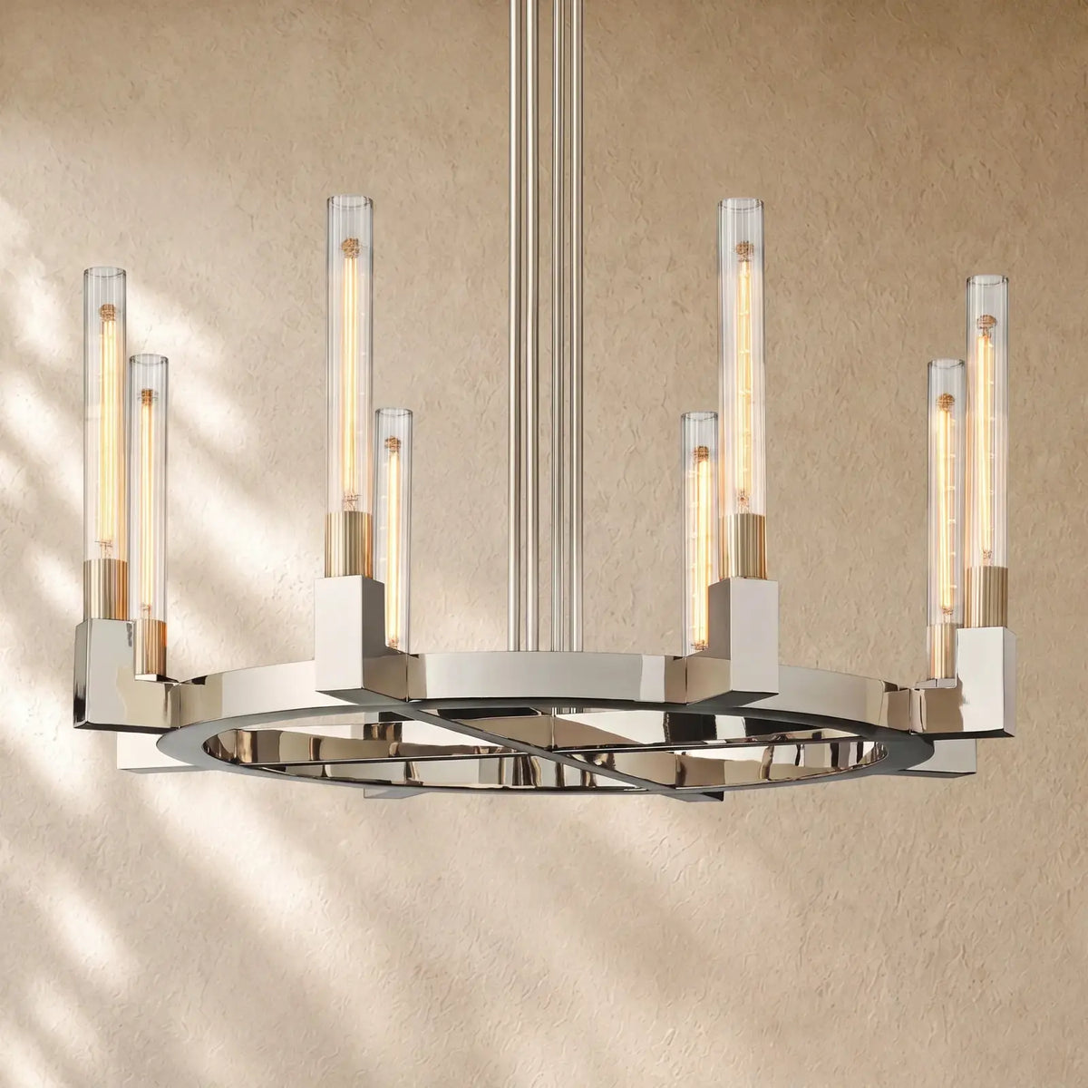 Cennela Round Chandelier 36’’,48’’,60’’,72’’ - 36’’ / Nickle