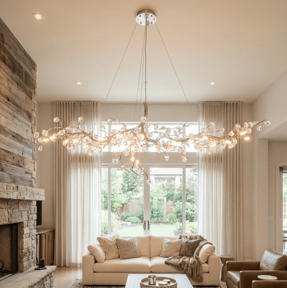 Cherry Blossom Branch Tree Chandelier - 49" LengthDark Coppereverlamps