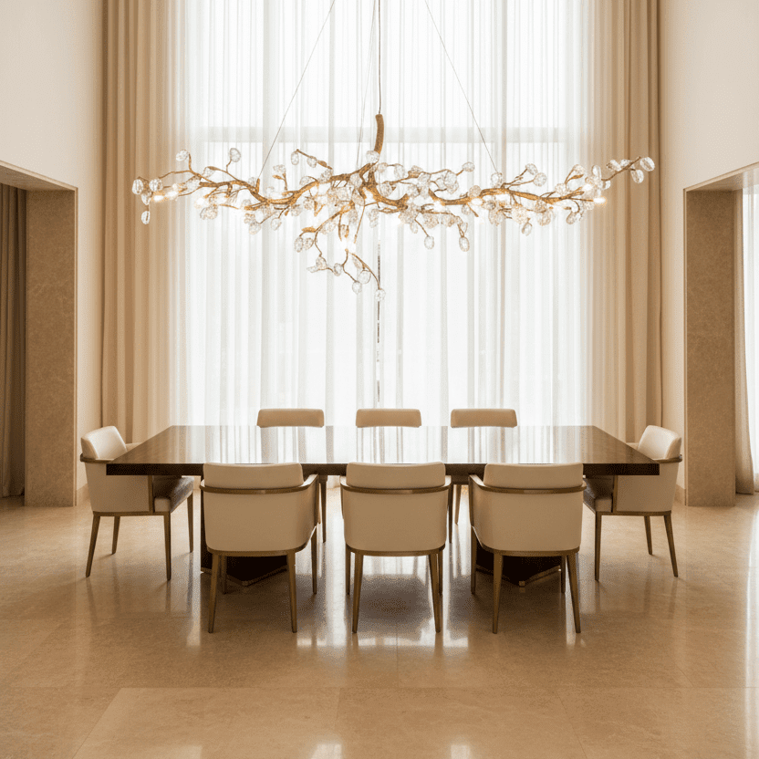Cherry Blossom Branch Tree Chandelier - 49" LengthDark Coppereverlamps