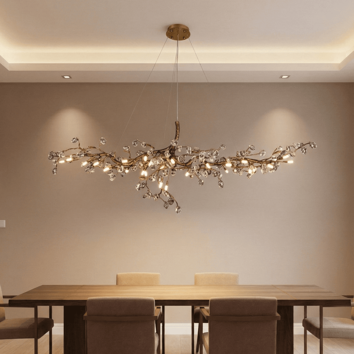 Cherry Blossom Branch Tree Chandelier - 49" LengthDark Coppereverlamps