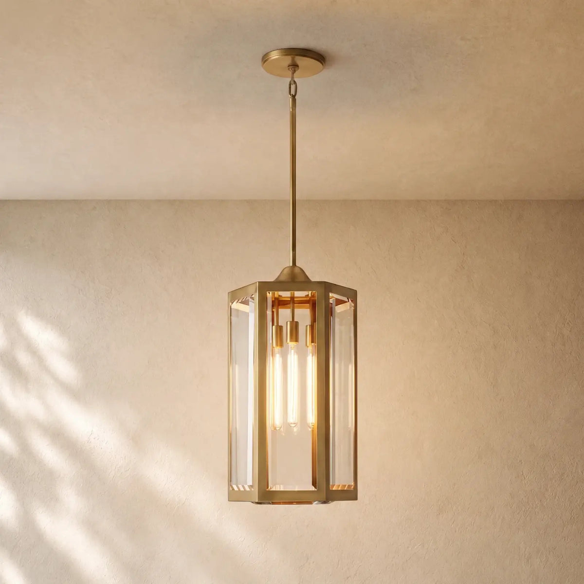 Chevalie Grand Pendant - Lacquered Burnished Brass / 28’’