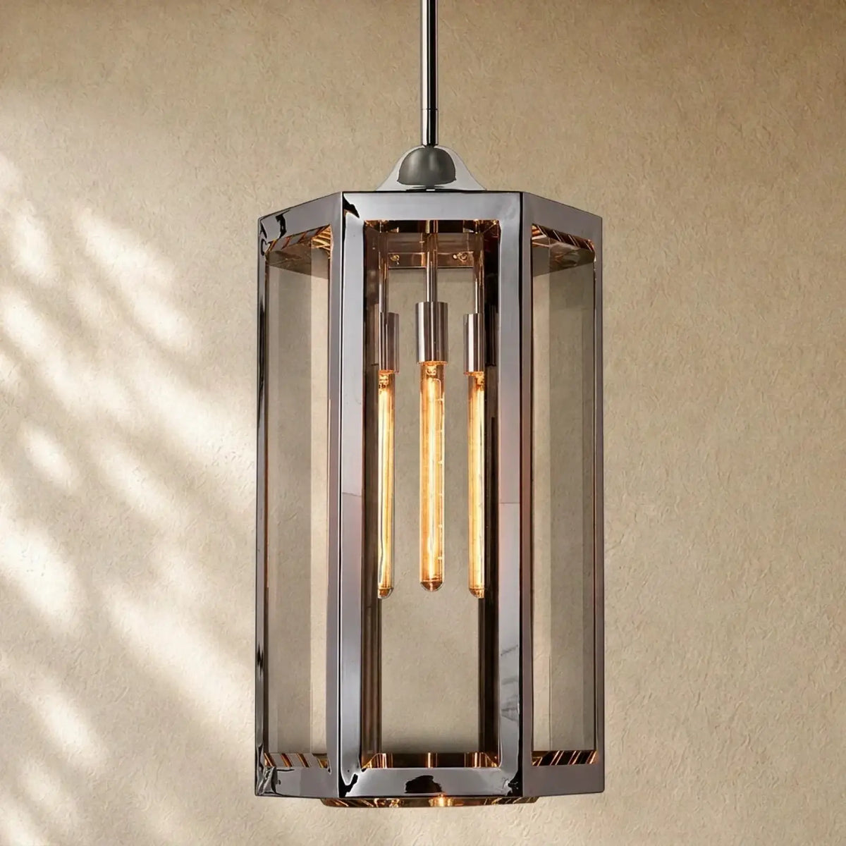 Chevalie Grand Pendant - Weathered Zinc / 28’’
