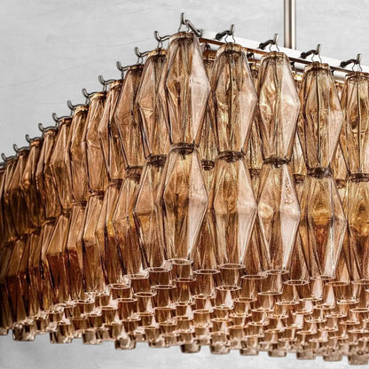 Cyra Glass Rectangular Chandelier