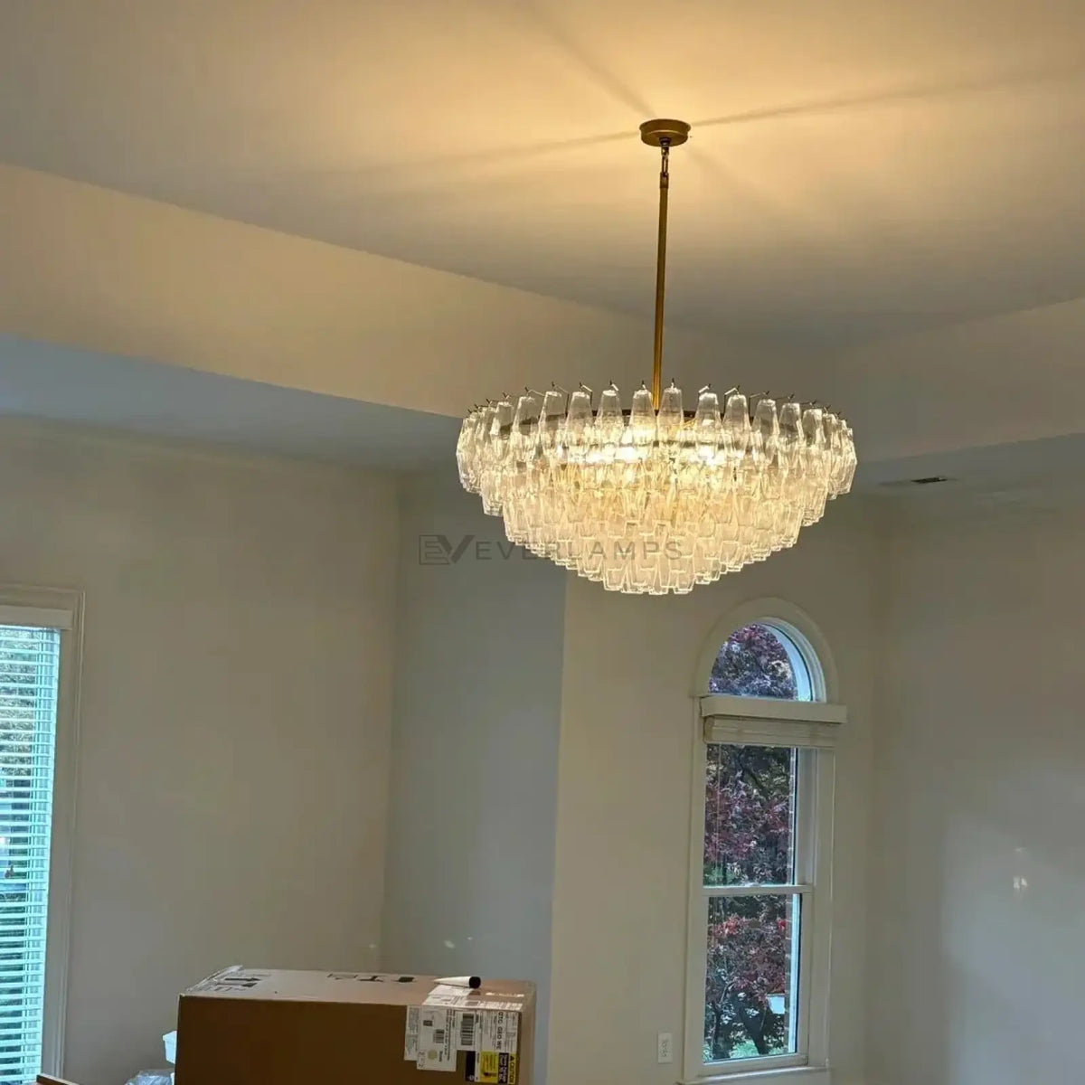 Chiaramn Glass Tiered Round Chandelier