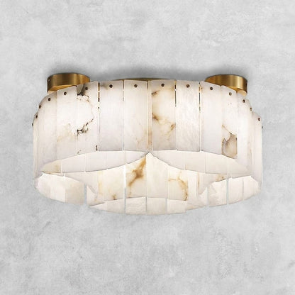 Contemporary Alabaster Flush Mount Ceiling Lamp