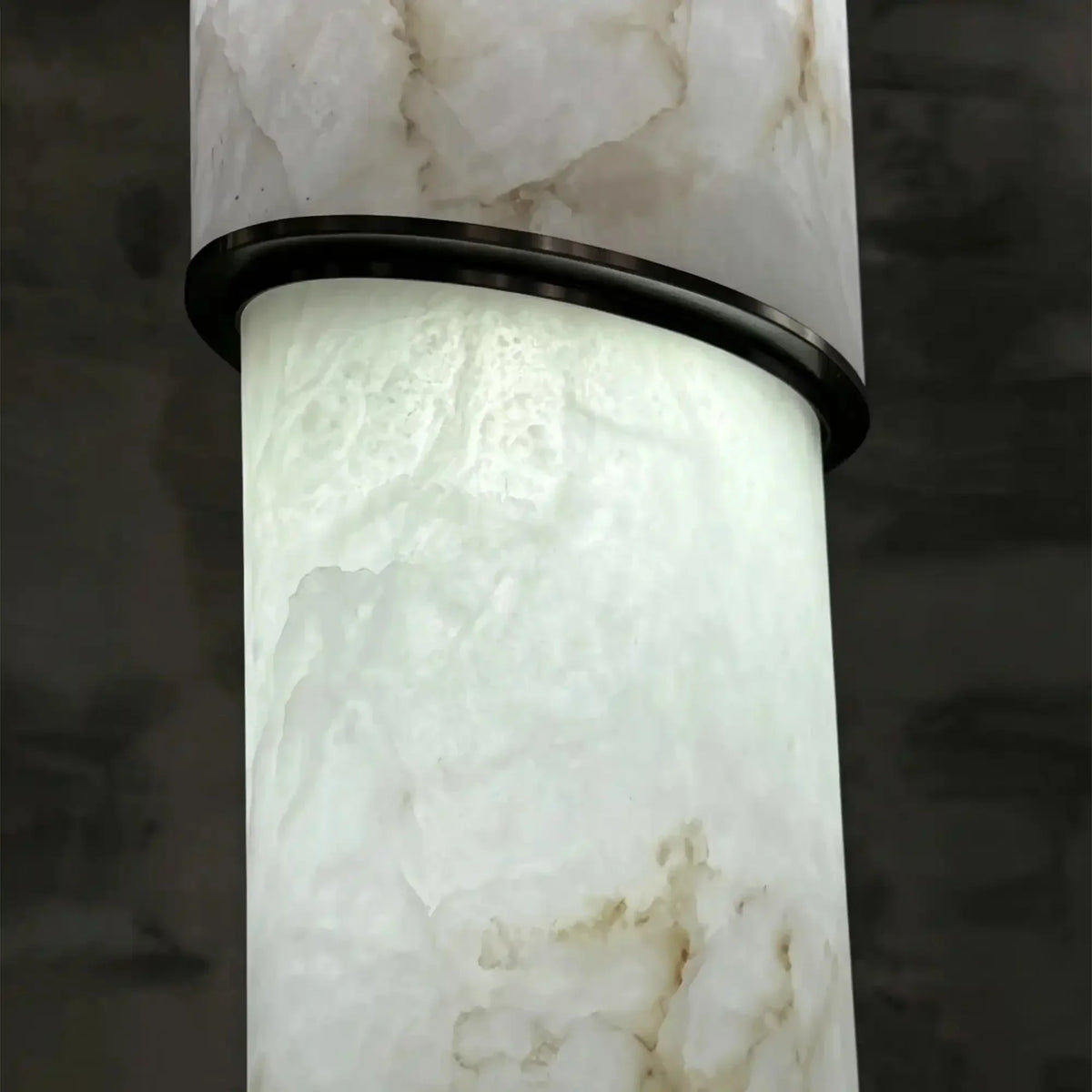 Contemporary Layered Oval Alabaster Column Pendant - 5 Layers/D13"*H55.91"(D33cm*H142cm)Warm Light 3000Keverlamps