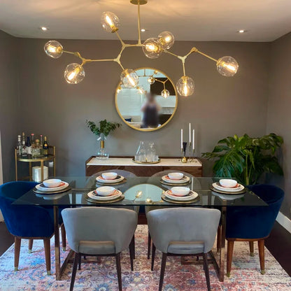Modern-style Sputnik Glass Branch Chandelier