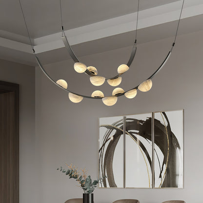 Dew Drops Alabaster Chandelier - L 188cm x H 120cm / L 74″ x H 47.2″Black & WhiteWarm Lighteverlamps