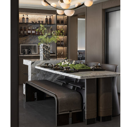 Dew Drops Alabaster Chandelier - L 188cm x H 120cm / L 74″ x H 47.2″Black & WhiteWarm Lighteverlamps