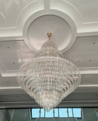 Luxury Multi-tiered Extra Large Crystal Chandelier for Staircase/Foyer/Entryway - Yovalighting