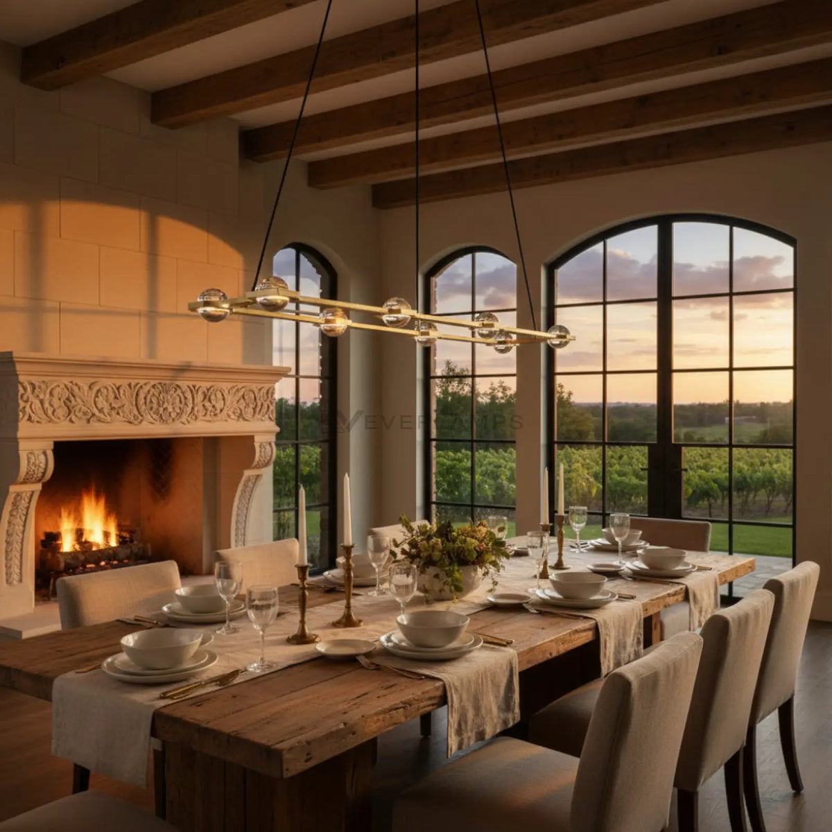 Ecletant Rectangular Chandelier