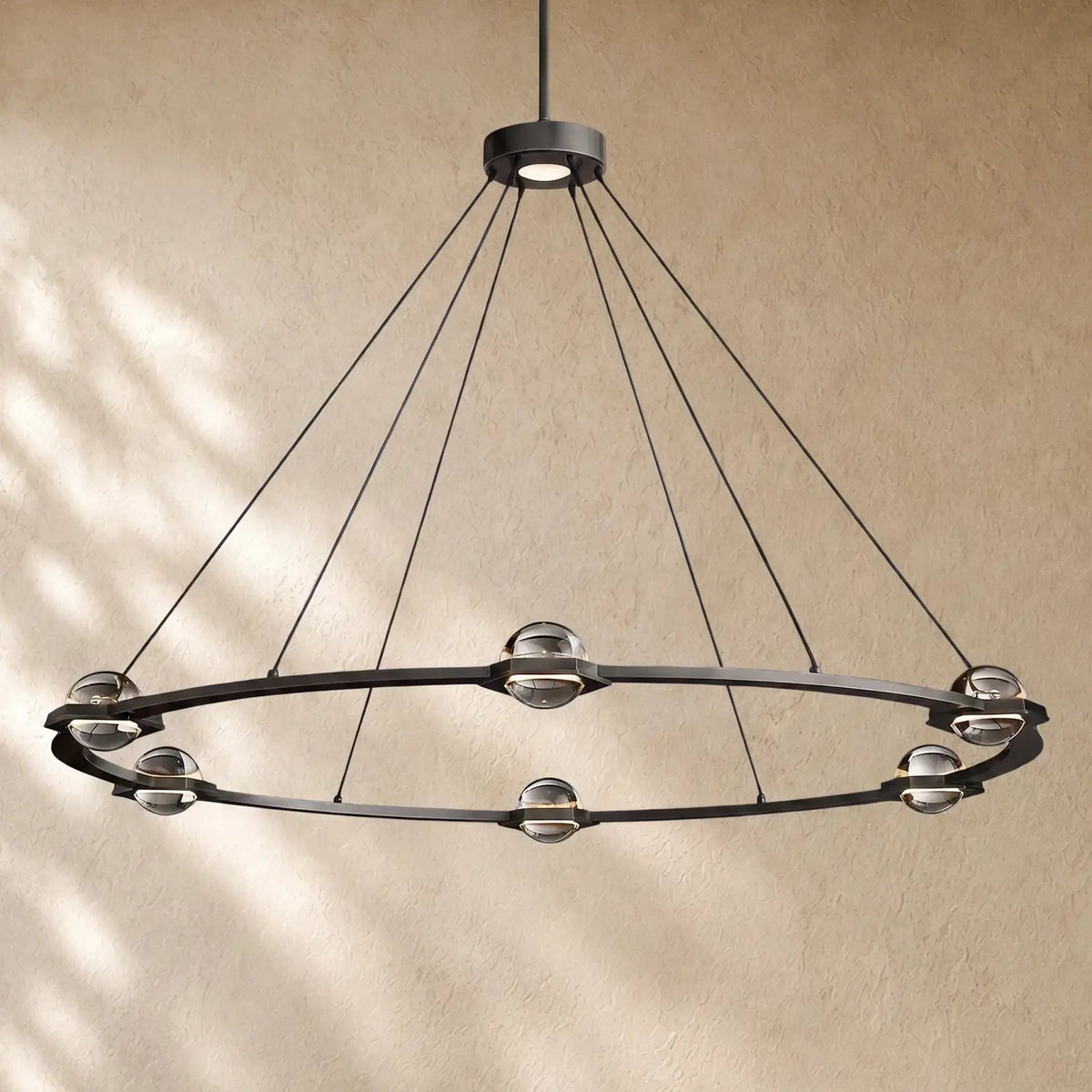 Ecletant Round Chandelier - Matte Black / 60’’