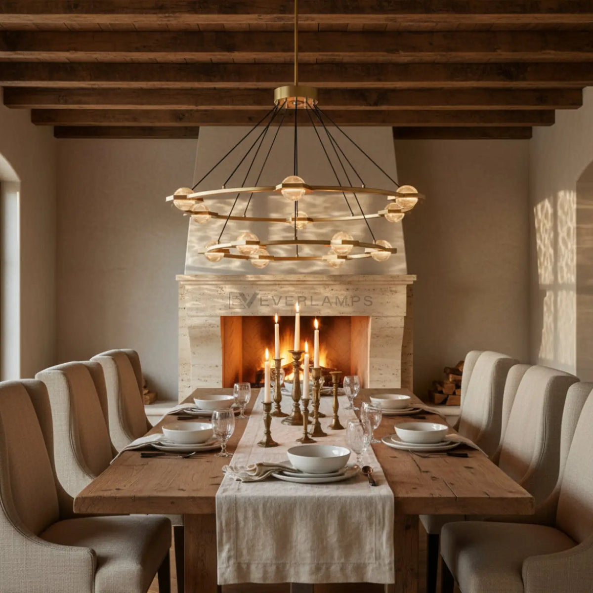 Ecletant Two-Tier Round Chandelier