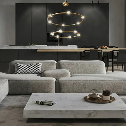 Ecletant Two-Tier Round Chandelier