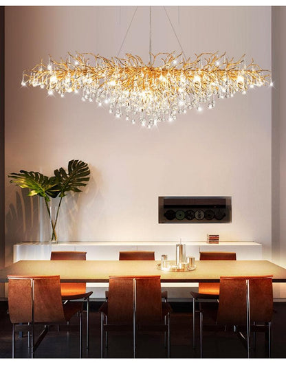 Teardrop Branch Tree Crystal Chandelier
