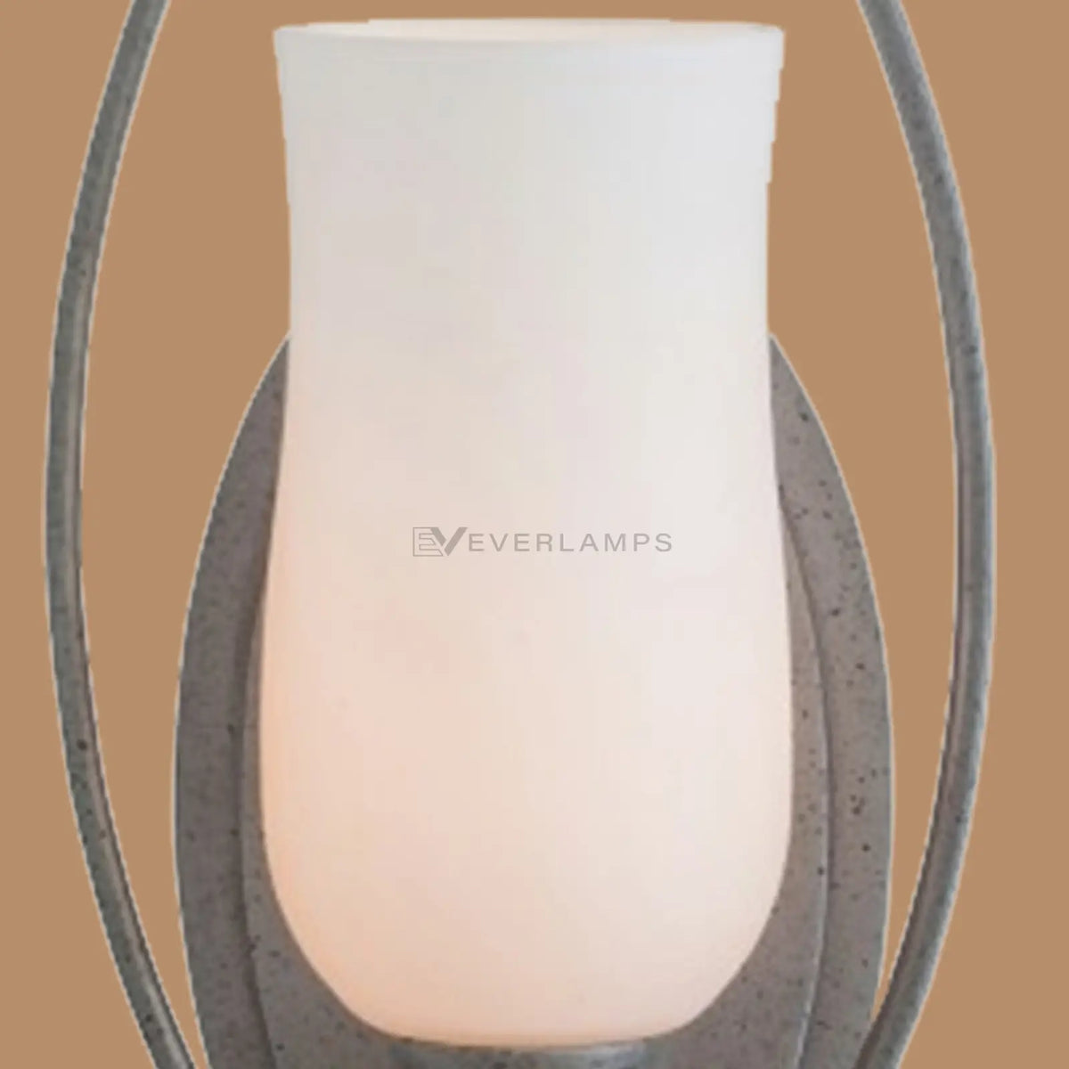 Elara Aged Iron Oval Wall Sconce with Opal Acrylic Shade
