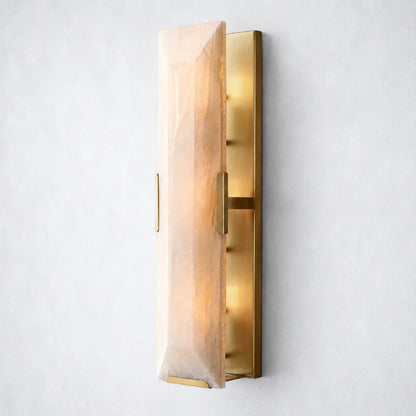 Ellington Alabaster Linear Sconce - Lacquered Brass - Wall Sconce