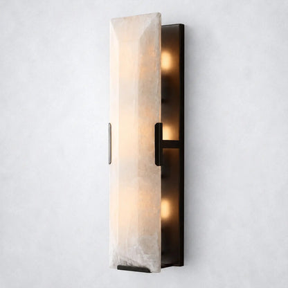 Ellington Alabaster Linear Sconce - Matte Black - Wall Sconce
