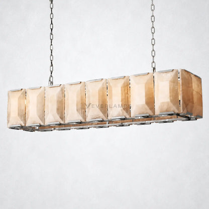 Ellington Alabaster Rectangular Chandelier 54’’ - Chandelier