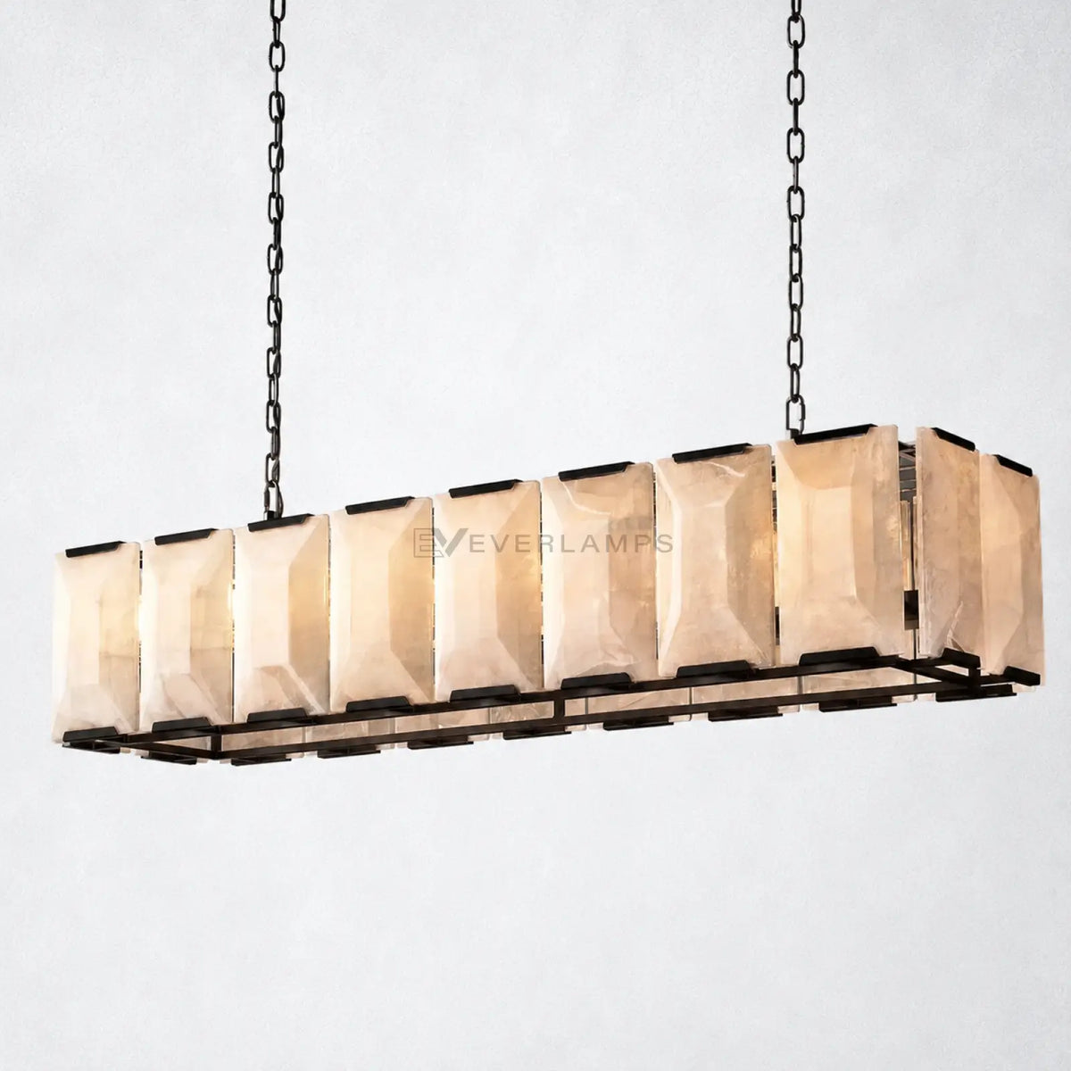 Ellington Alabaster Rectangular Chandelier 54’’ - Chandelier