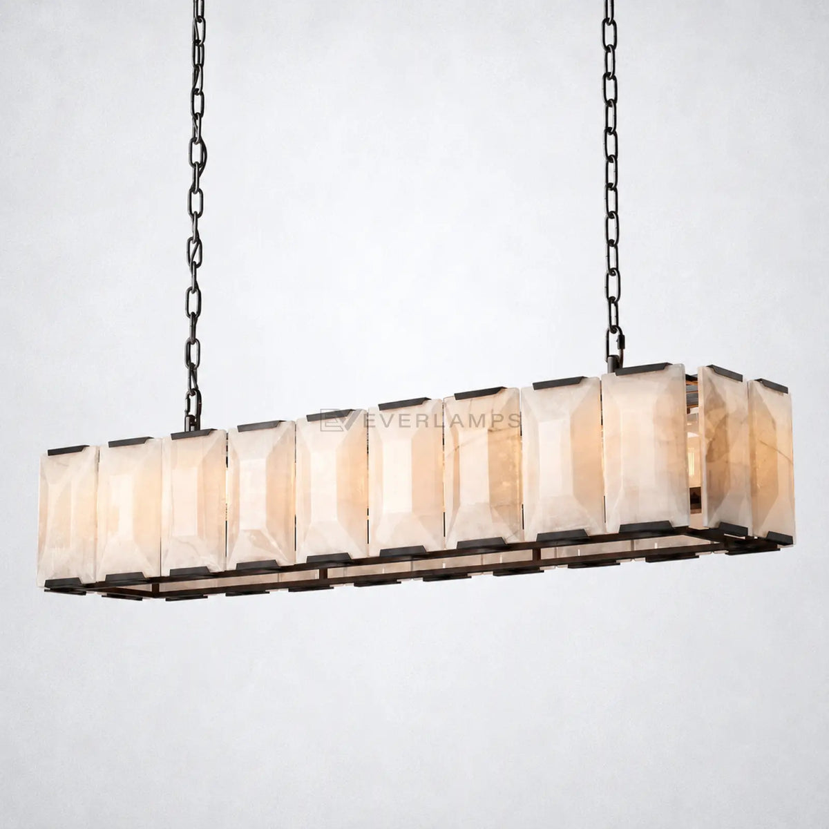 Ellington Alabaster Rectangular Chandelier 62’’ - Chandelier