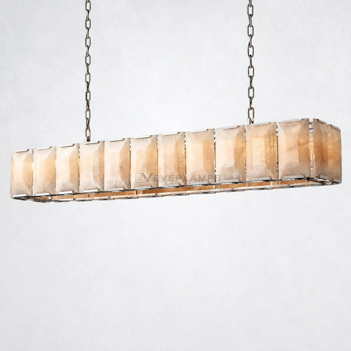 Ellington Alabaster Rectangular Chandelier 74’’ - Chandelier