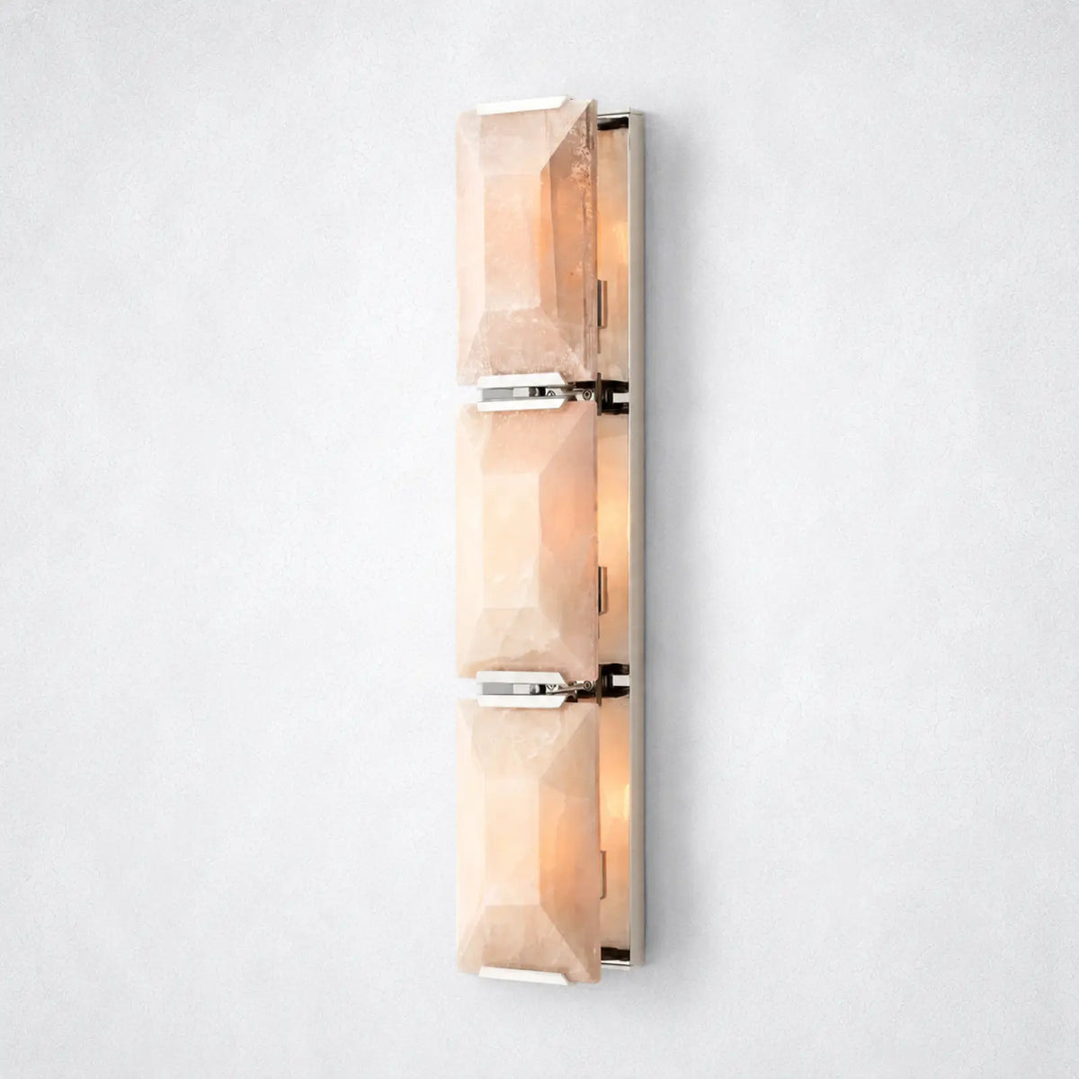 Ellington Alabaster Triple Sconce - Polished Nickel - Wall Sconce