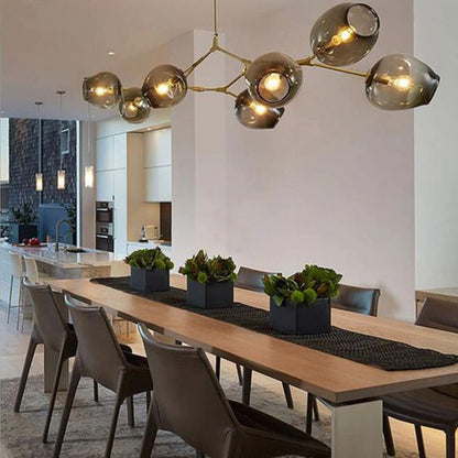 Modern-style Sputnik Glass Branch Chandelier