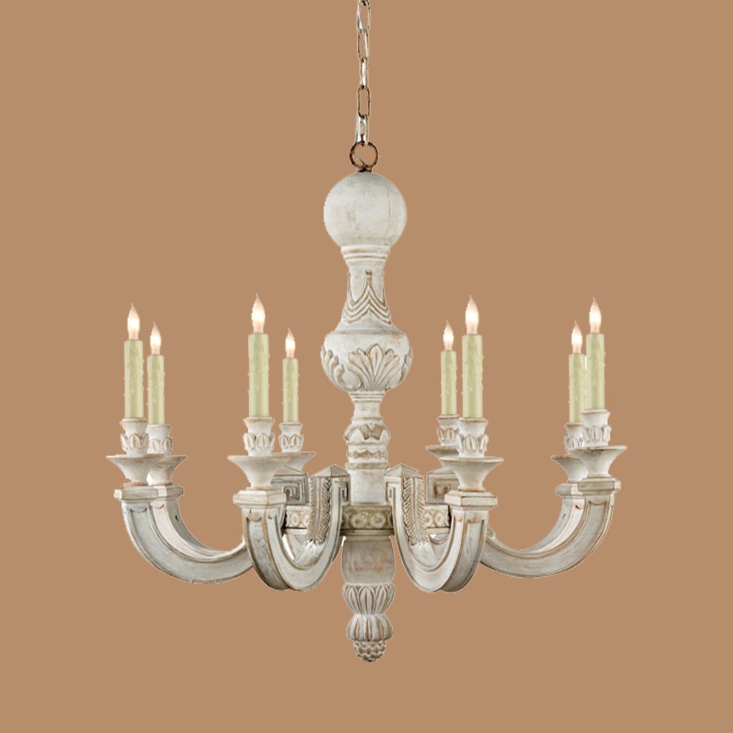 Avignon 8-Light Clear Glass Candle Chandelier