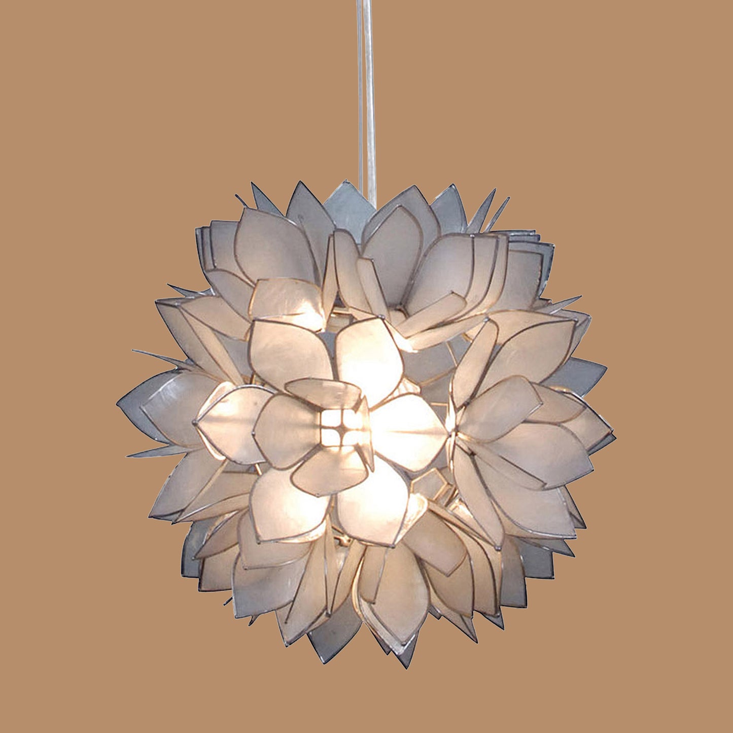 Nerina White Lotus Flower Pendant