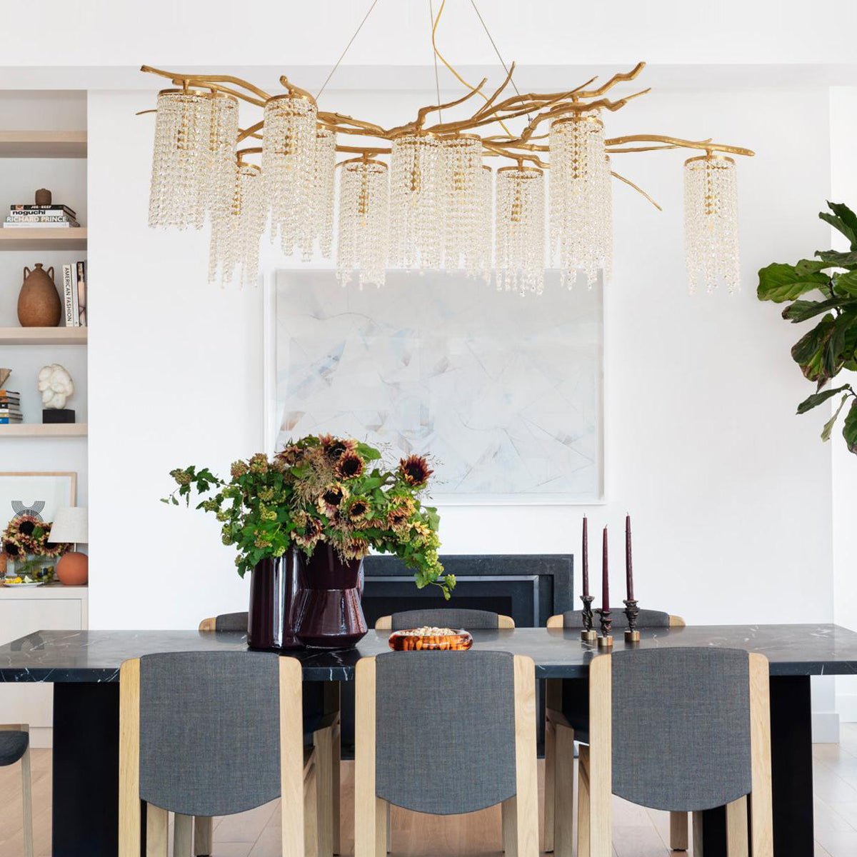 Forest Dawn Brass Branch Chandelier - L 63″ x W 31.5″ x H 17.7″Dark Coppereverlamps