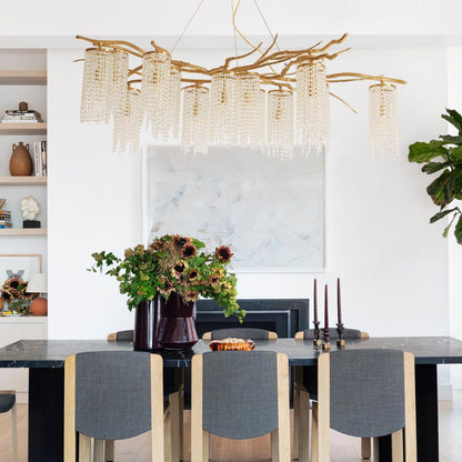 Forest Dawn Brass Branch Chandelier - L 63″ x W 31.5″ x H 17.7″Dark Coppereverlamps