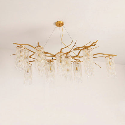 Forest Dawn Brass Branch Chandelier - L 63″ x W 31.5″ x H 17.7″Dark Coppereverlamps