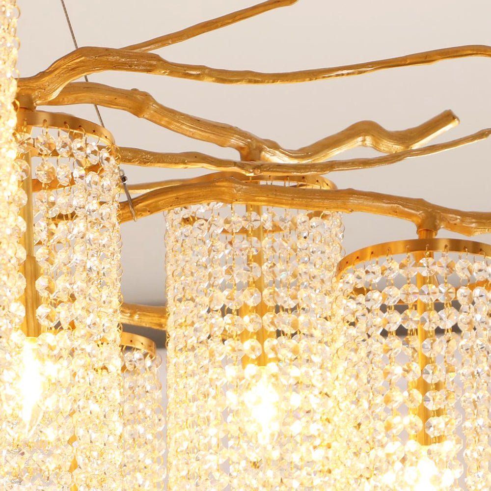 Forest Dawn Brass Branch Chandelier - L 63″ x W 31.5″ x H 17.7″Dark Coppereverlamps