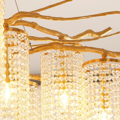 Forest Dawn Brass Branch Chandelier - L 63″ x W 31.5″ x H 17.7″Dark Coppereverlamps
