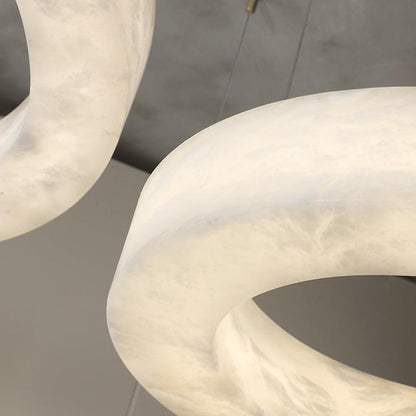 Glacera Alabaster Round Chandelier 19'' 27'' 36'' 60''D - D 27.6"Bronzeeverlamps