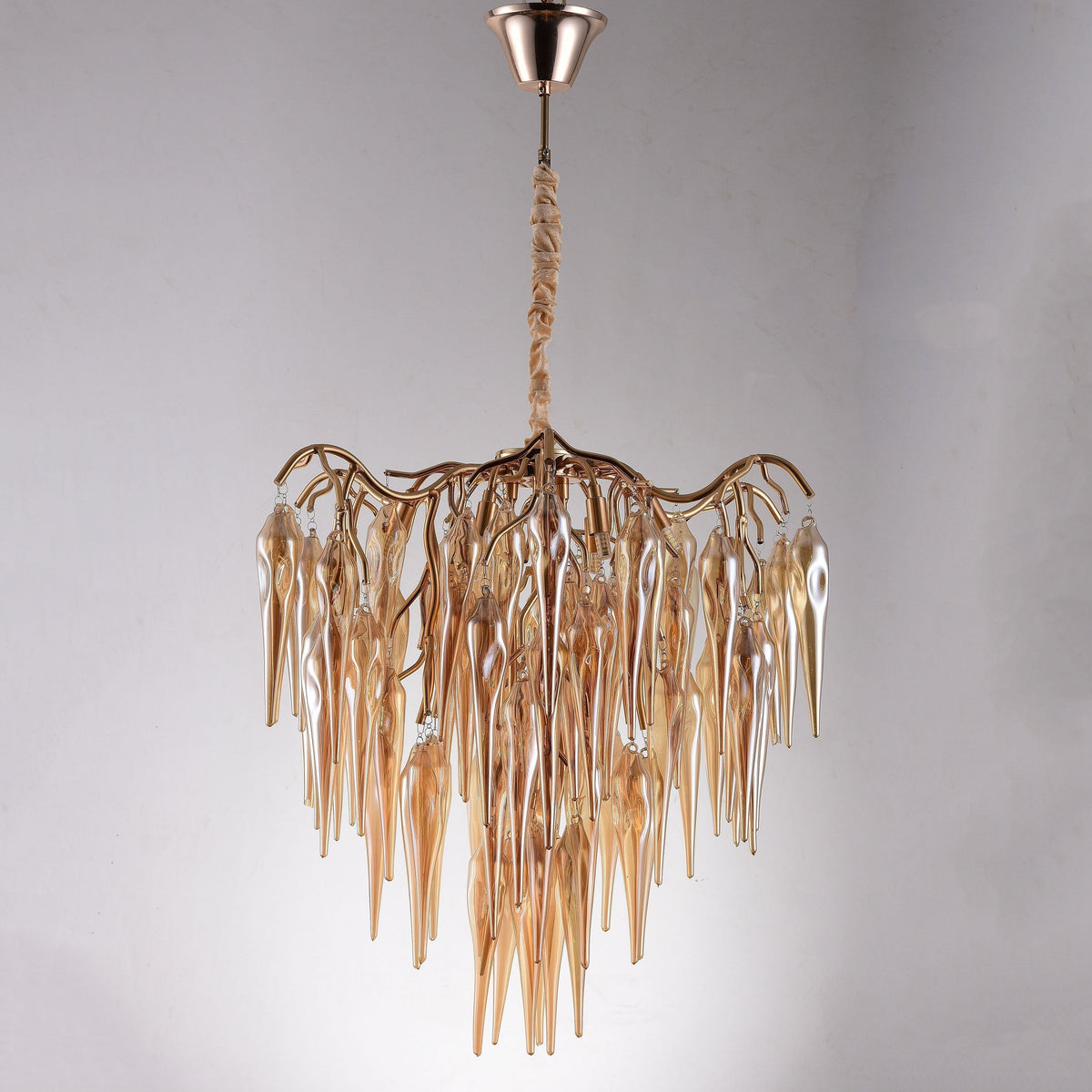 Glacier Organic Branch Round Chandelier - 20" diameterDark Coppereverlamps