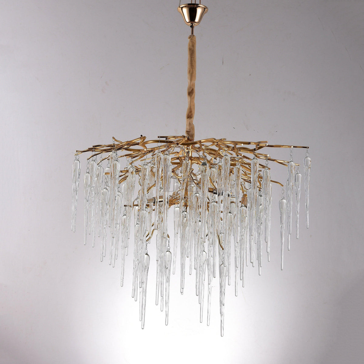 Glacier Organic Branch Round Chandelier - 20" diameterDark Coppereverlamps