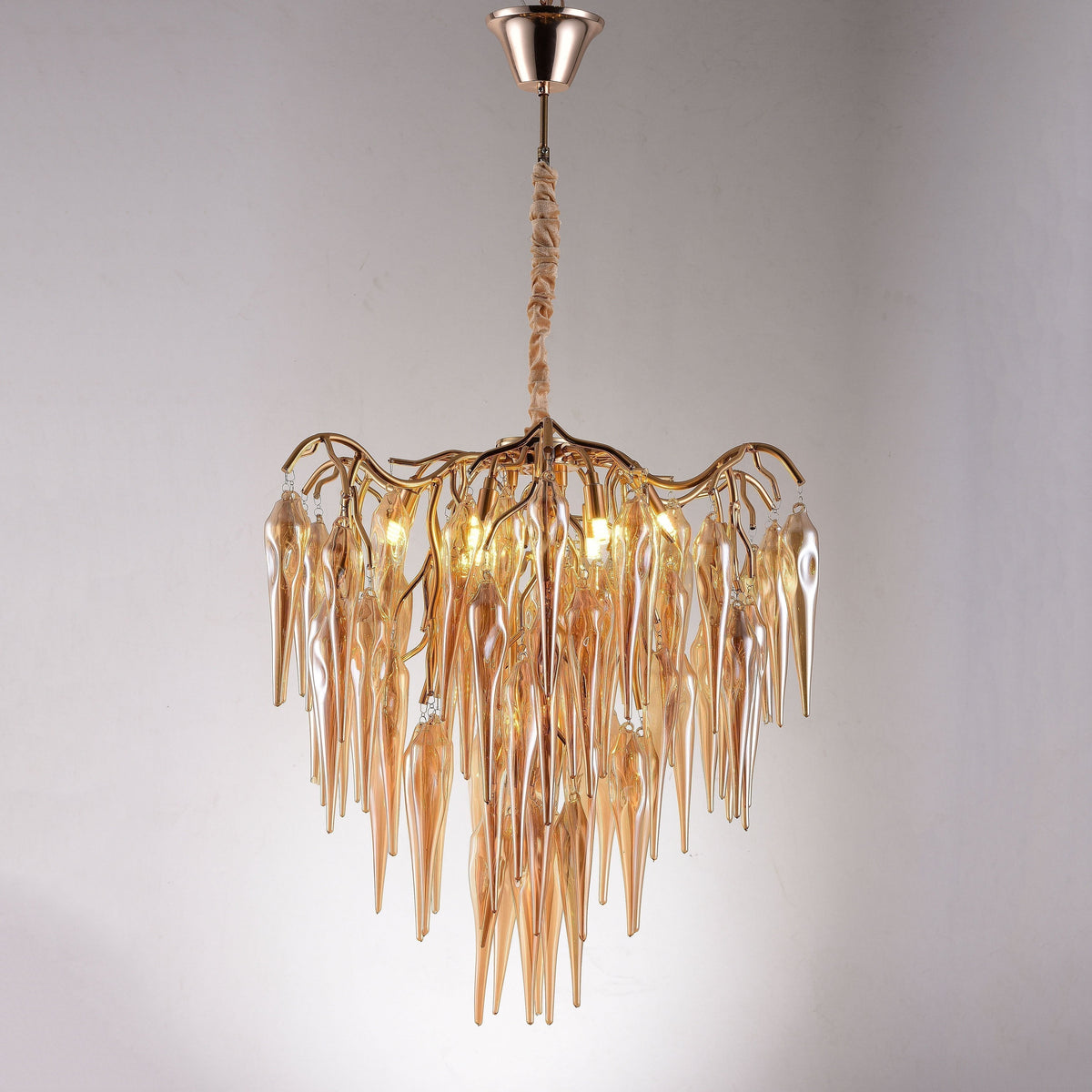 Glacier Organic Branch Round Chandelier - 20" diameterDark Coppereverlamps