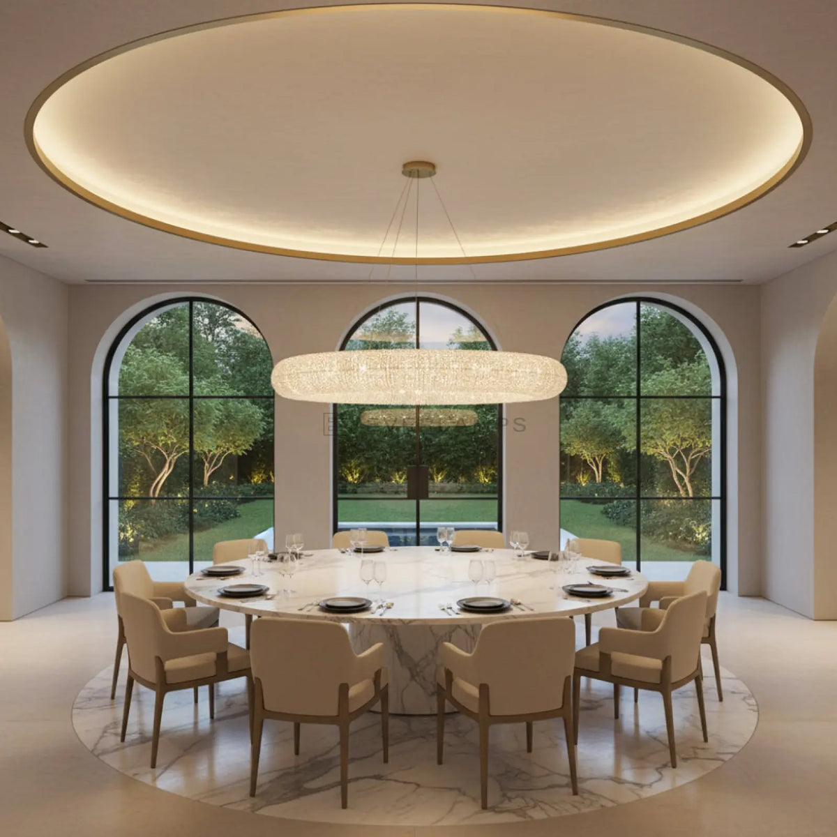 Halo Round Led Chandelier