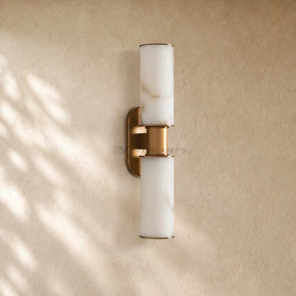Harlins Alabaster 2-Light Wall Sconce