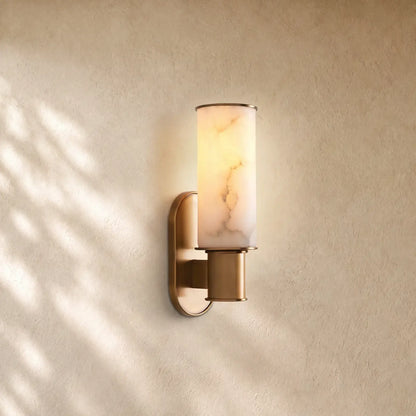 Harlins Alabaster Wall Sconce - Brass