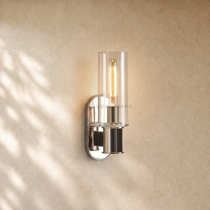 Harlins Clear Glass Wall Sconce